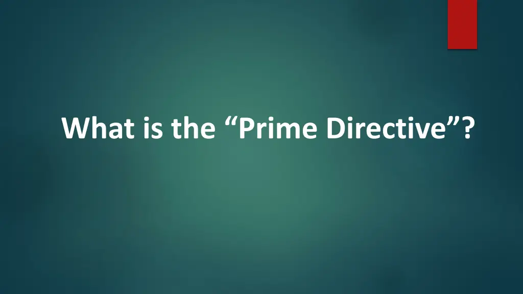 what is the prime directive
