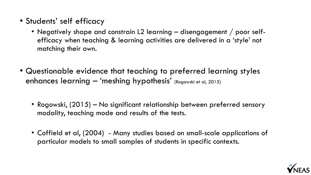 students self efficacy negatively shape