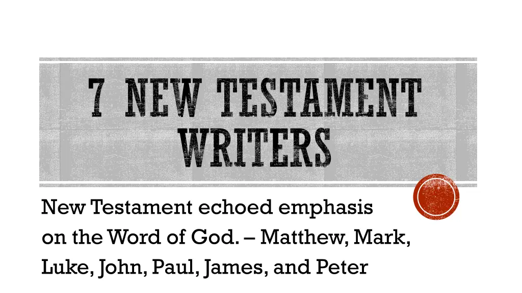7 new testament writers