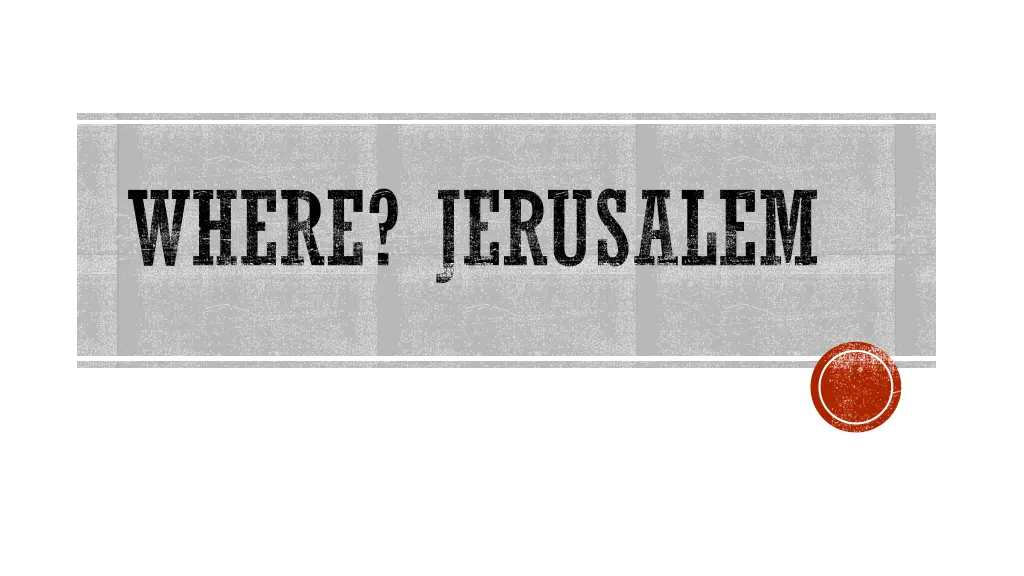 where jerusalem
