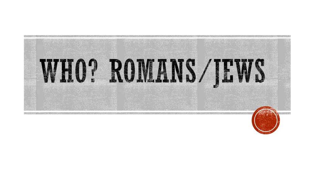 who romans jews