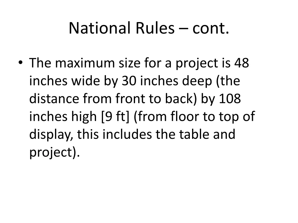 national rules cont
