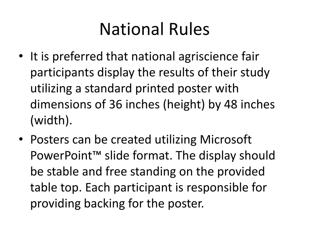 national rules