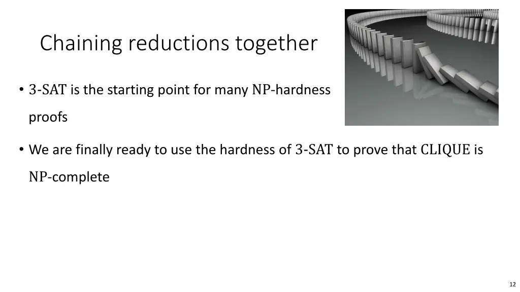 chaining reductions together