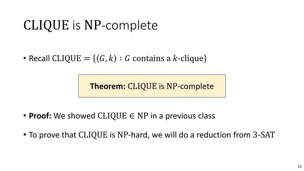 clique is np complete