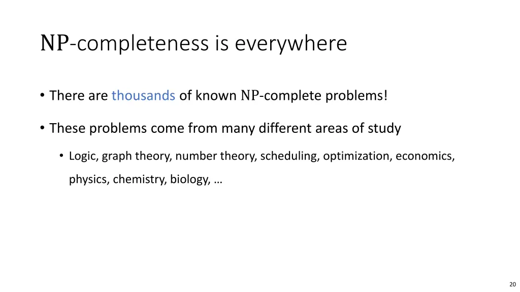 np completeness is everywhere