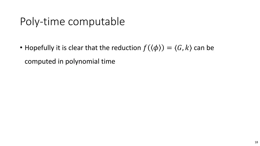 poly time computable