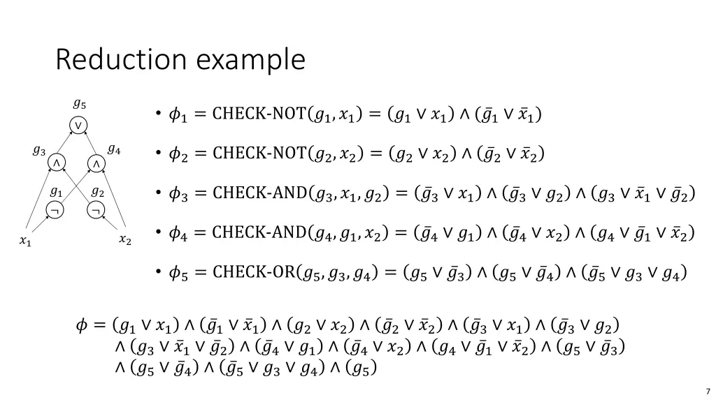 reduction example