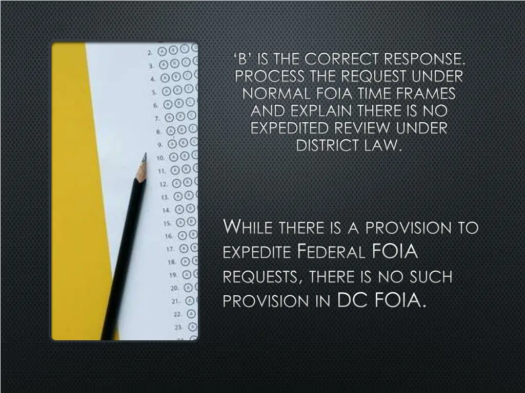 b is the correct response process the request