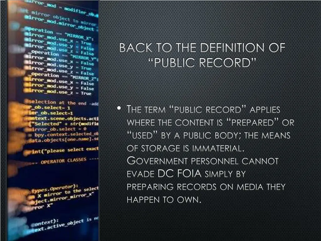 back to the definition of public record