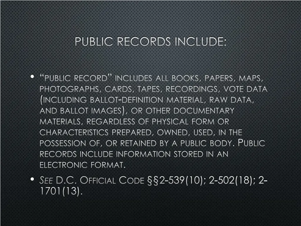public records include
