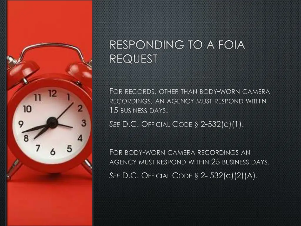 responding to a foia request