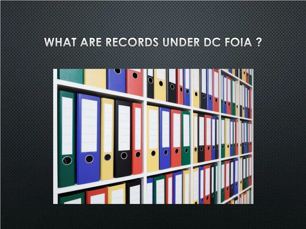 what are records under dc foia