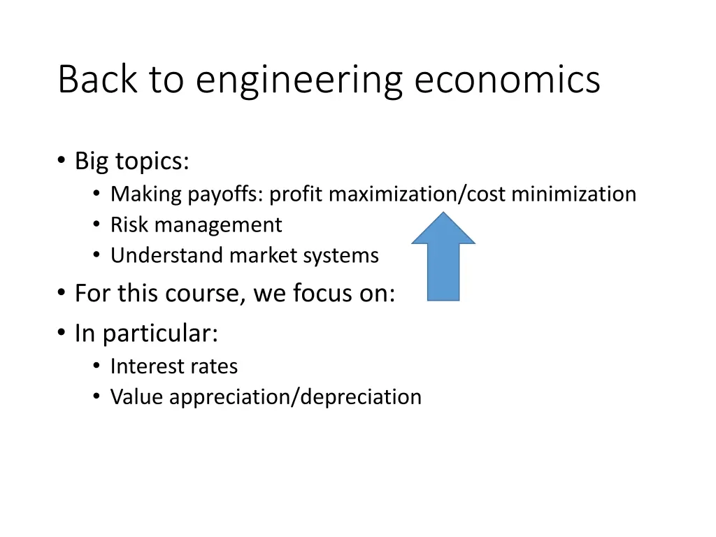 back to engineering economics
