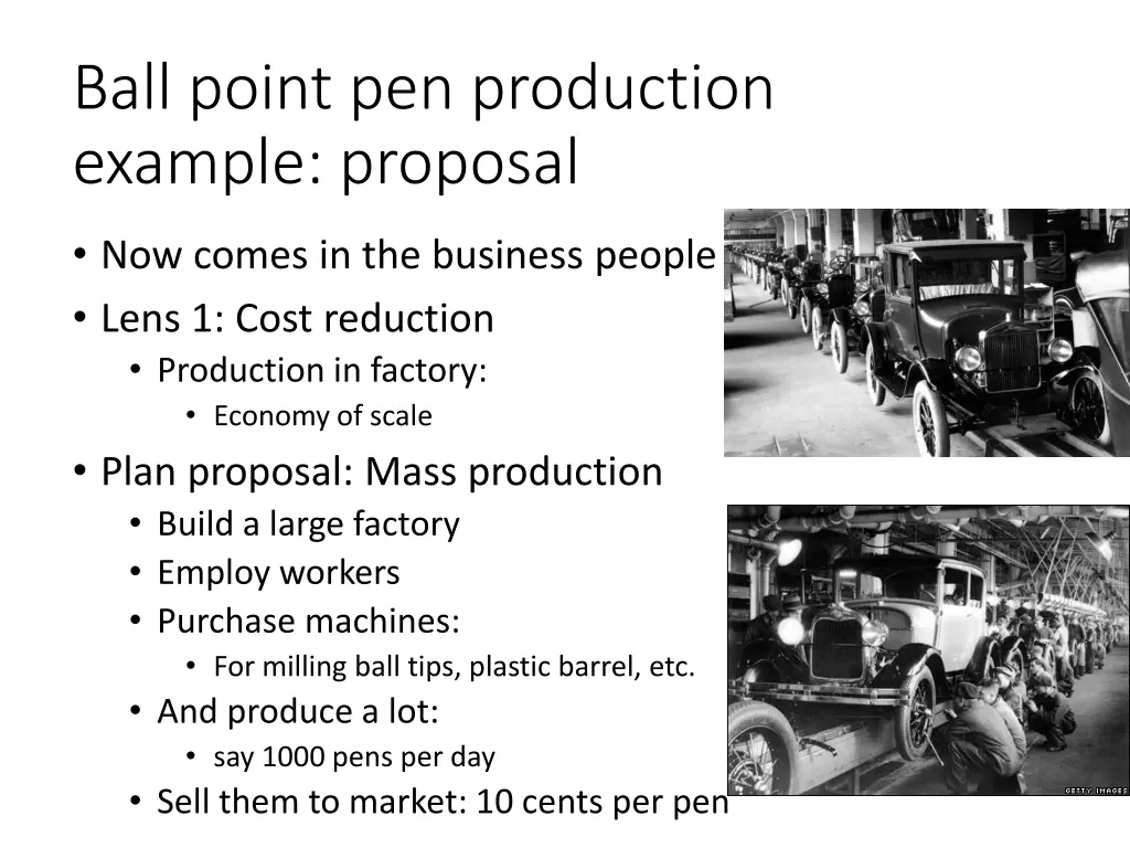 ball point pen production example proposal 1