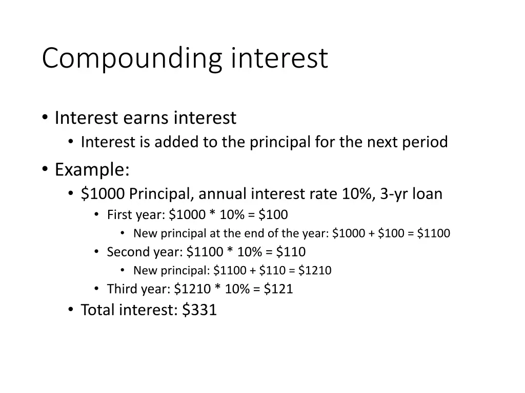 compounding interest