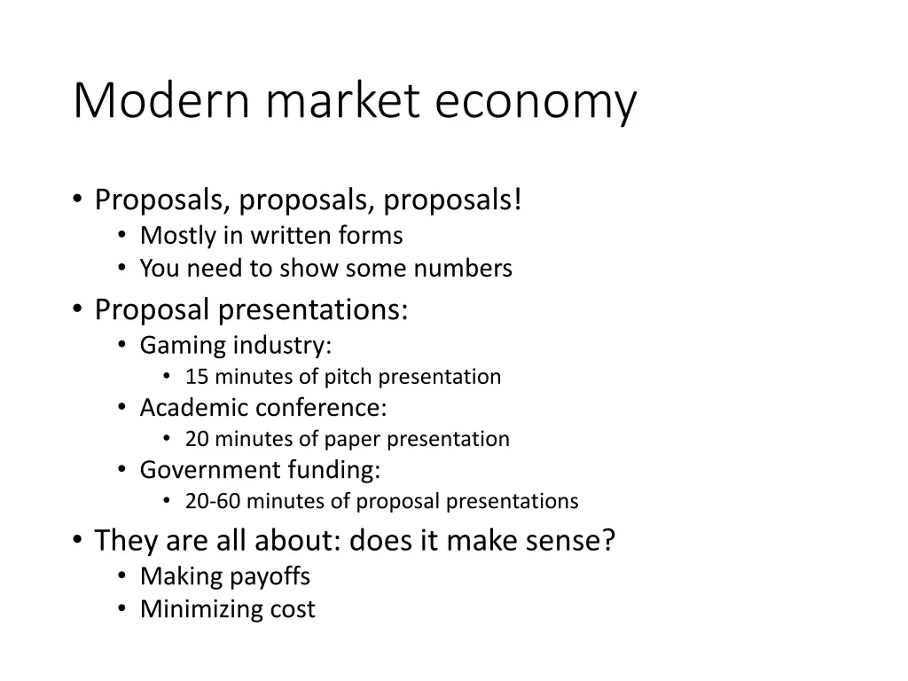 modern market economy