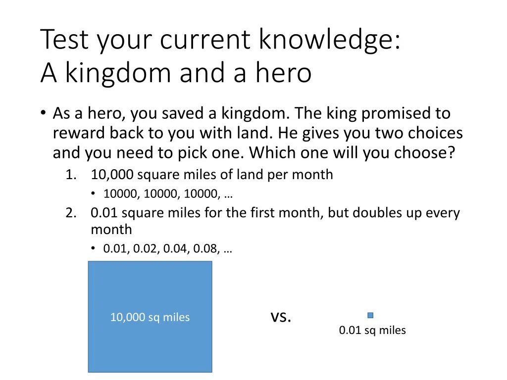 test your current knowledge a kingdom and a hero