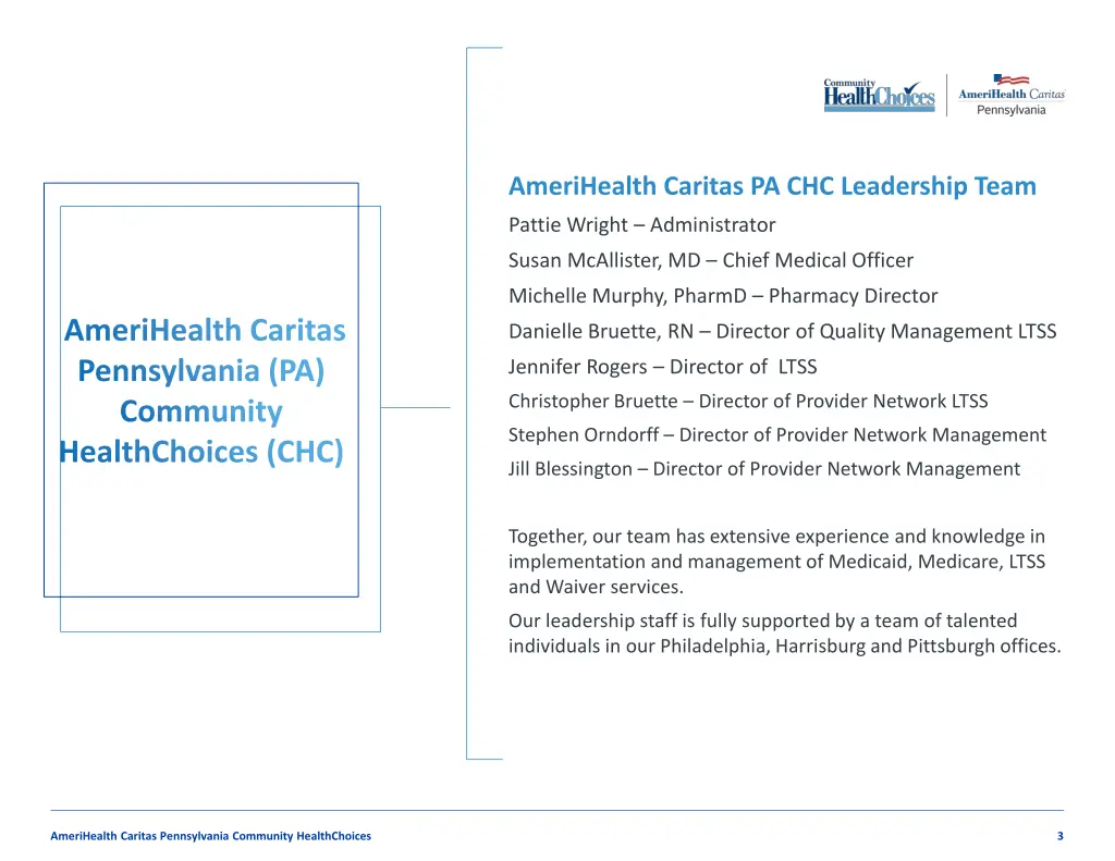 amerihealth caritas pa chc leadership team