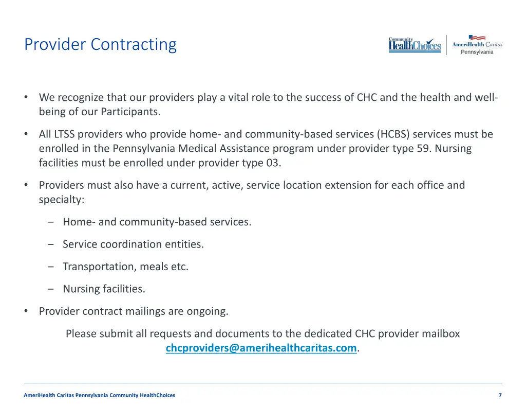 provider contracting