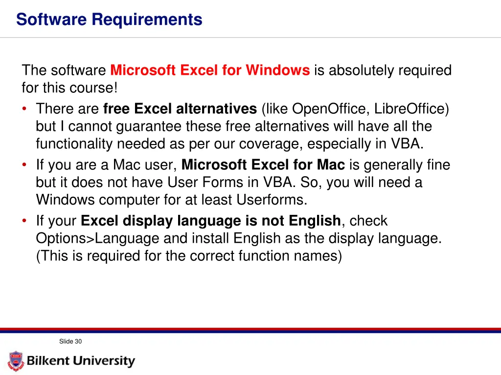 software requirements