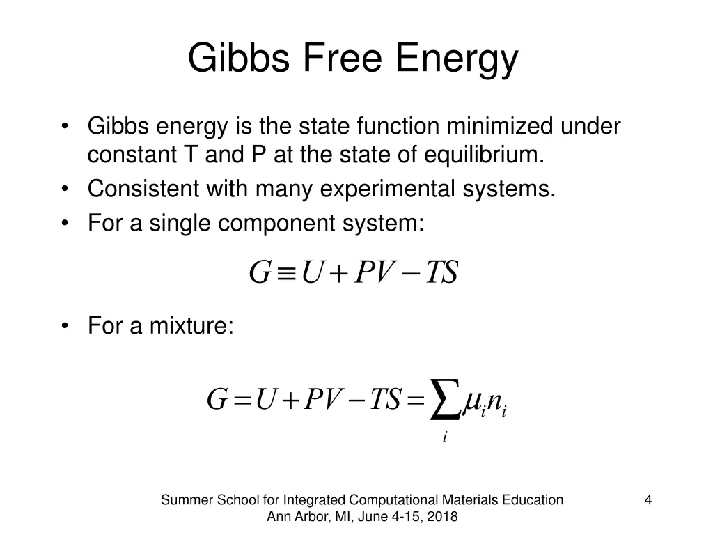 gibbs free energy
