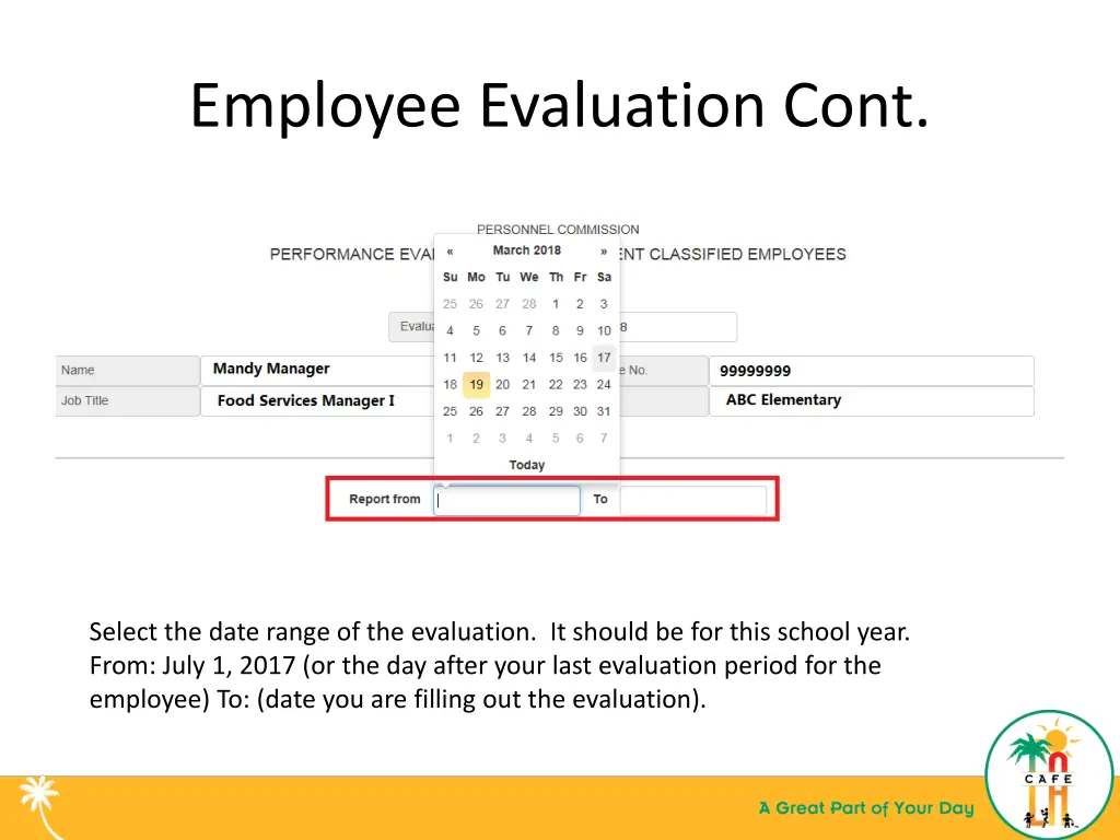 employee evaluation cont