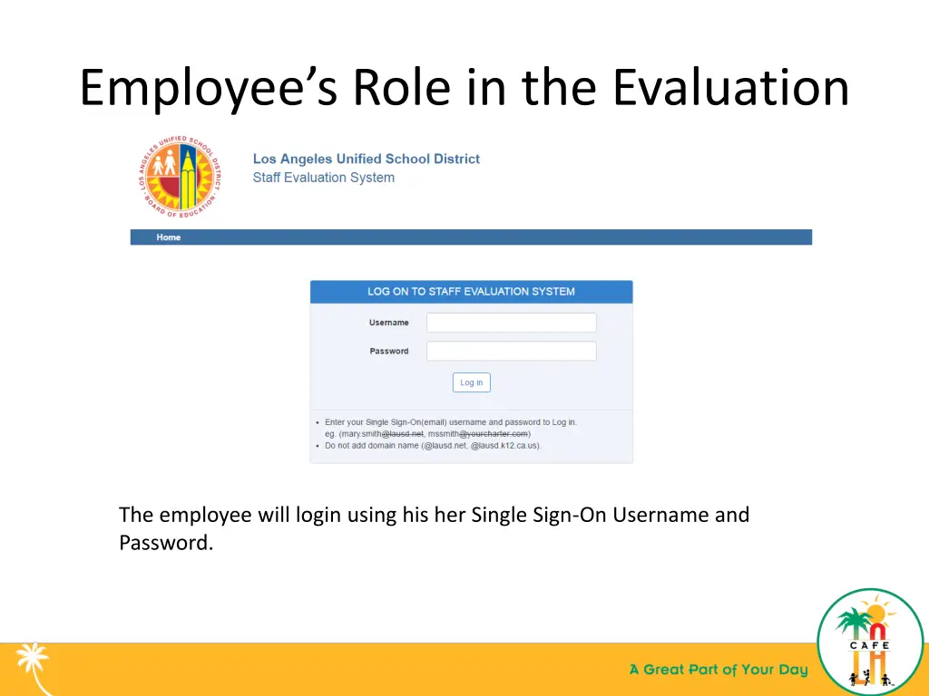 employee s role in the evaluation