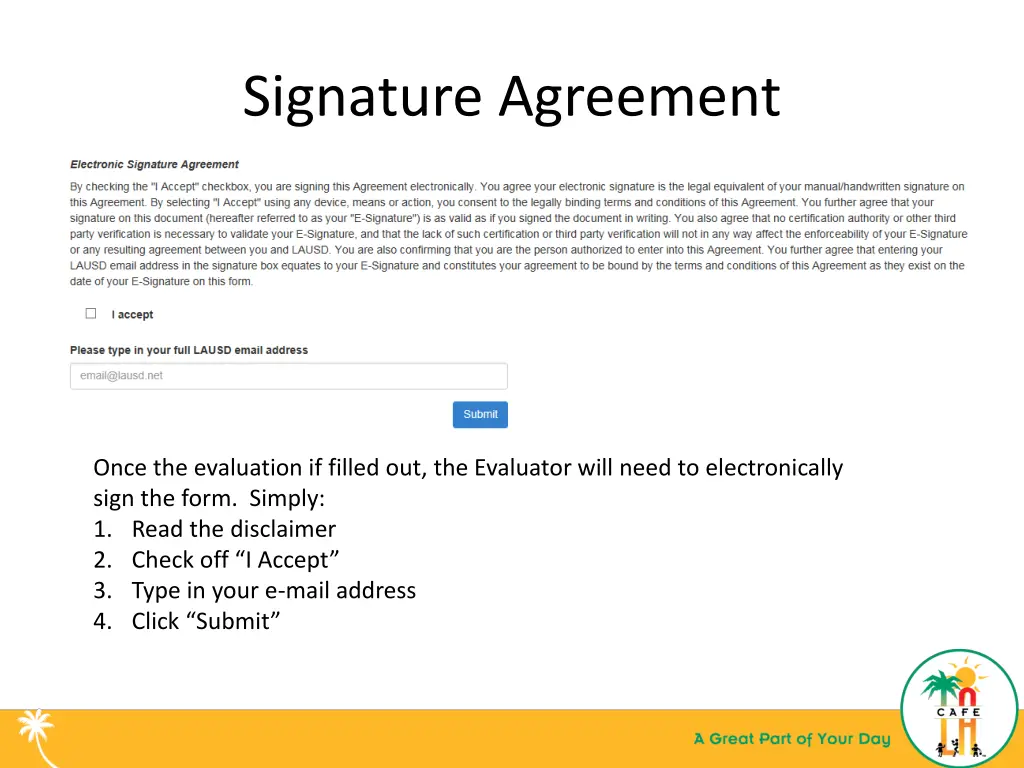 signature agreement