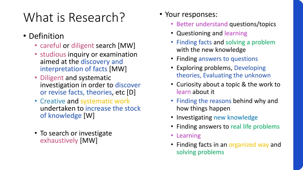 your responses better understand questions topics