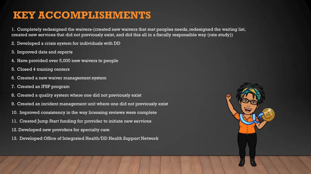 key accomplishments