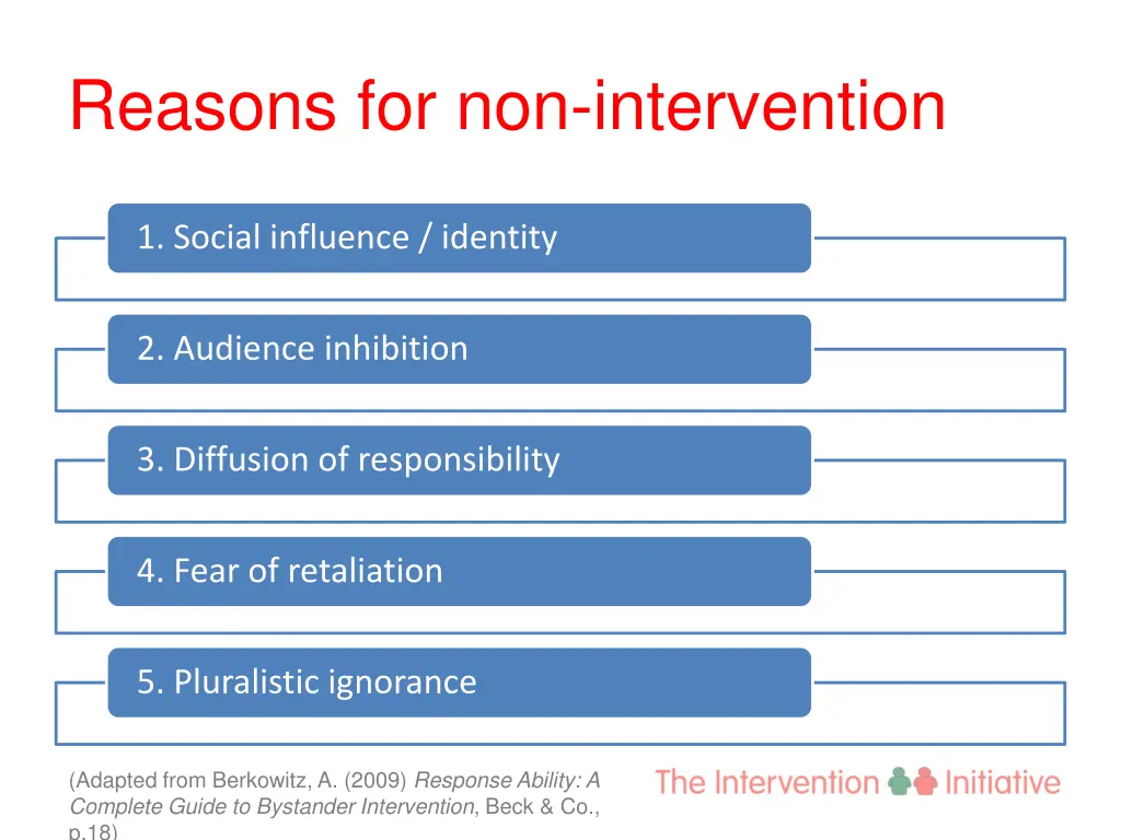 reasons for non intervention
