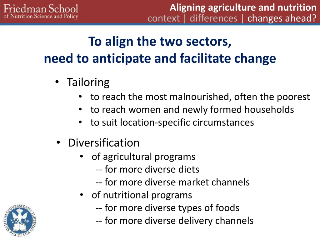 aligning agriculture and nutrition context 5