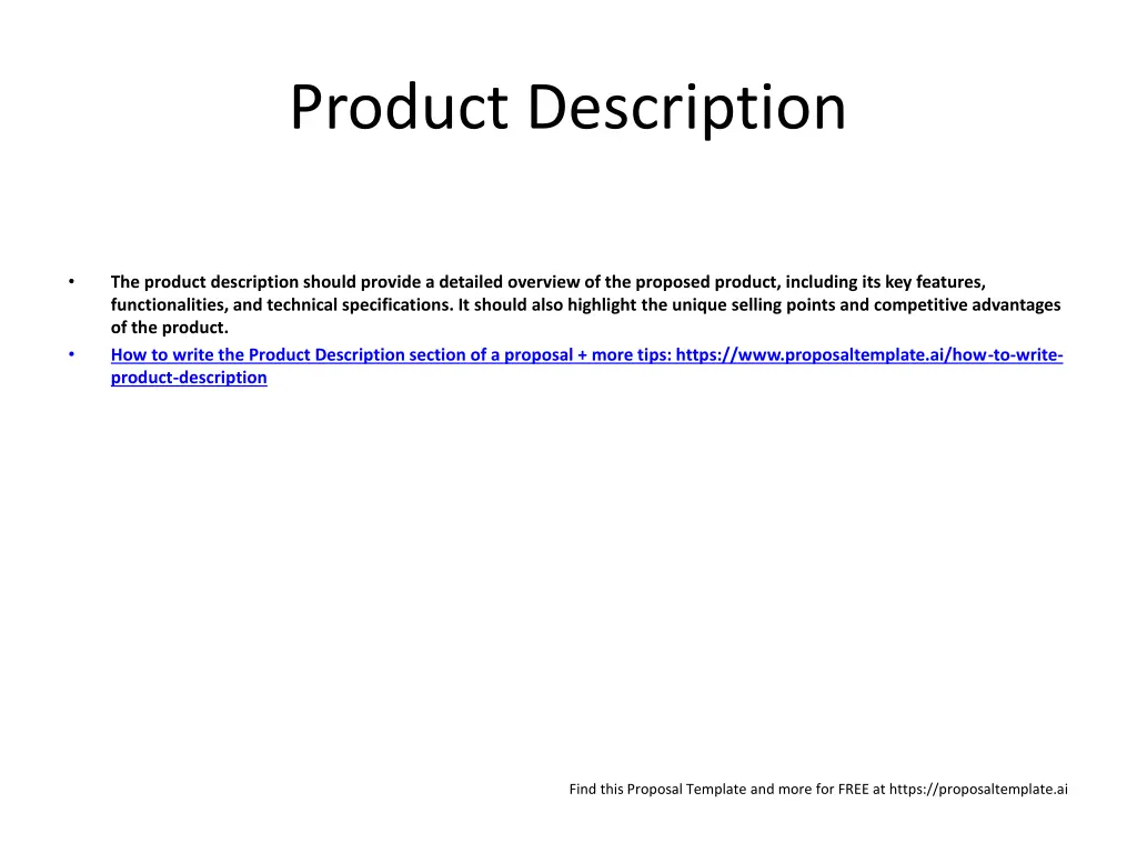product description