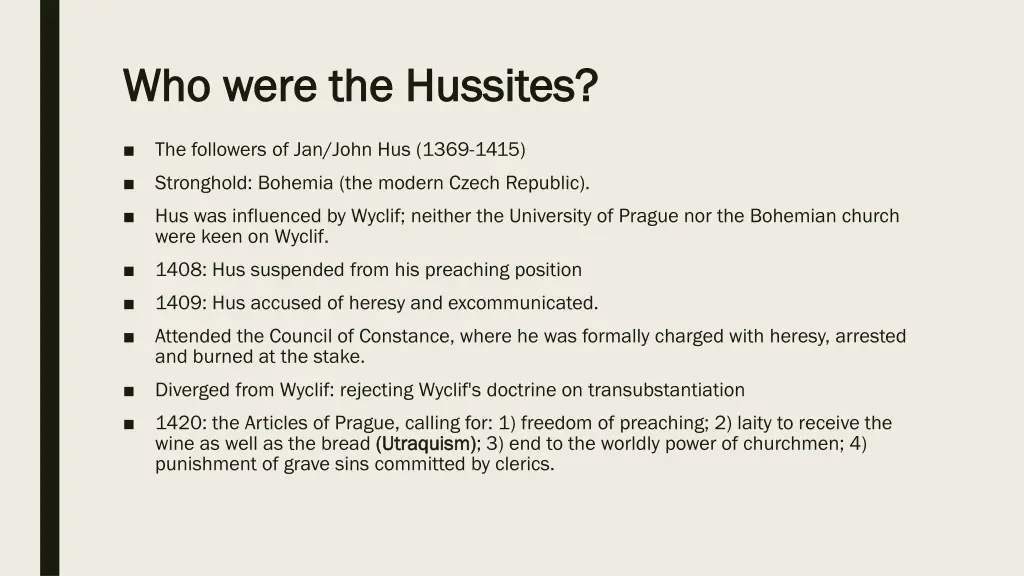 who were the who were the hussites