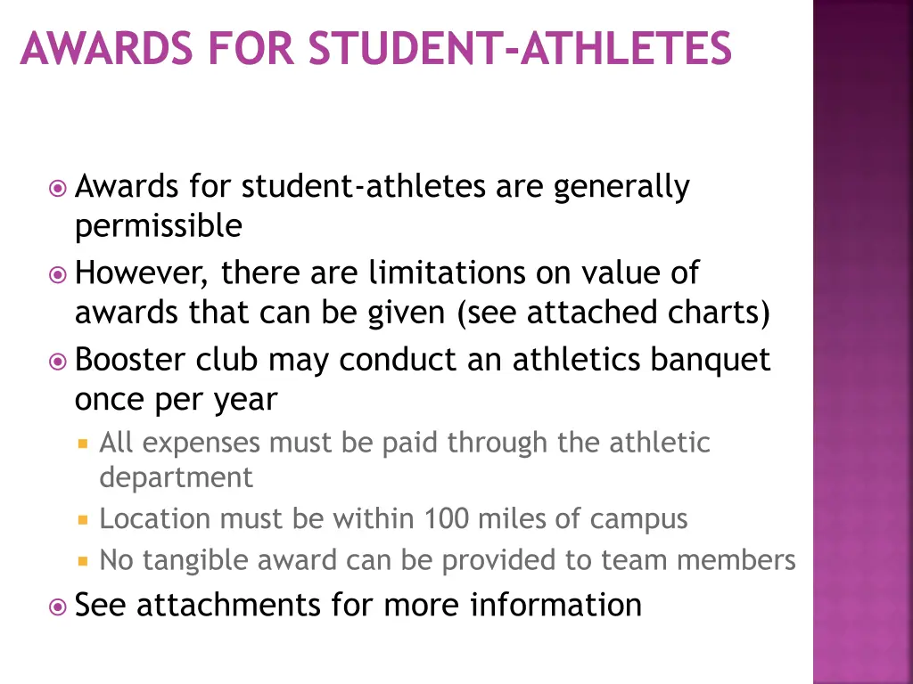 awards for student athletes