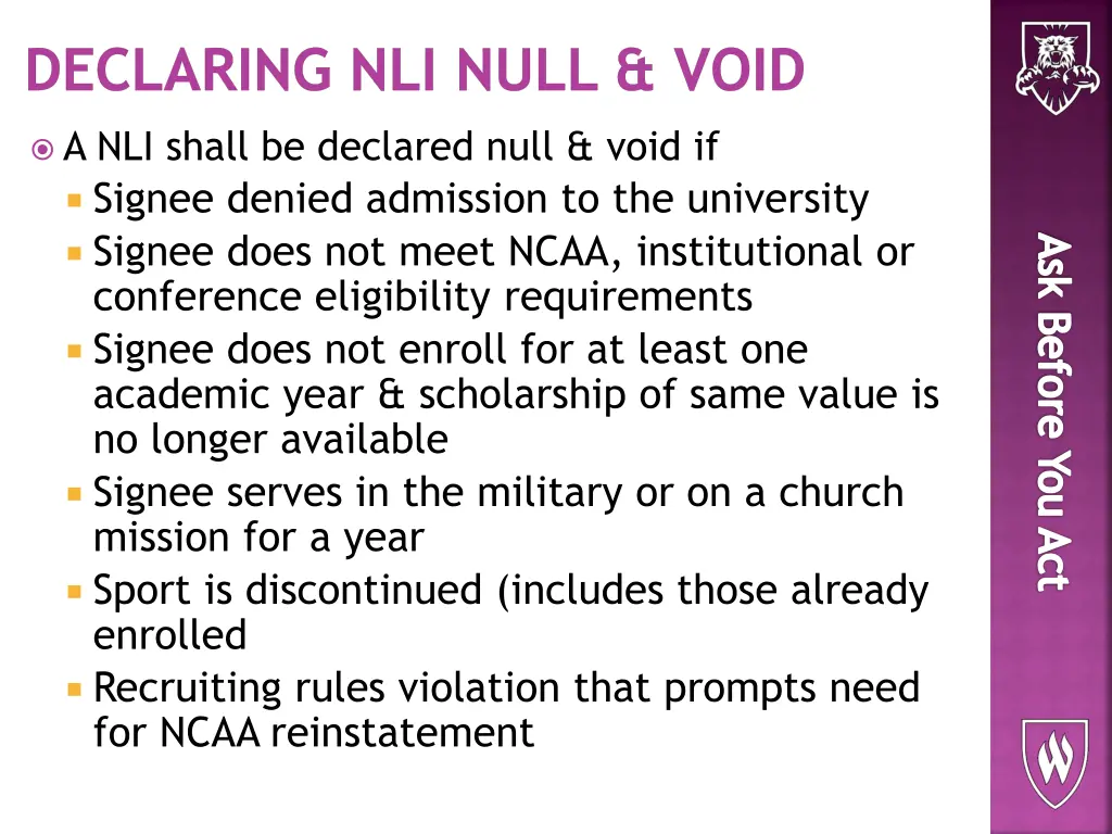 declaring nli null void