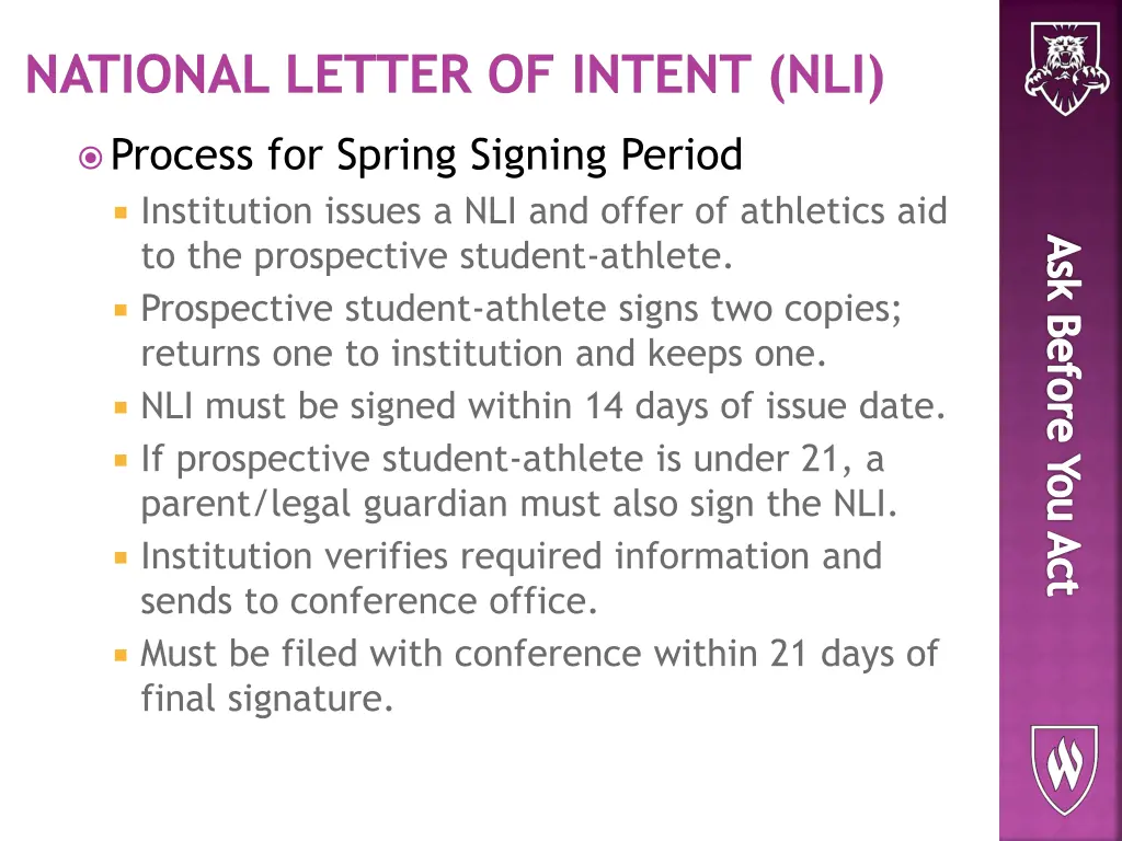 national letter of intent nli