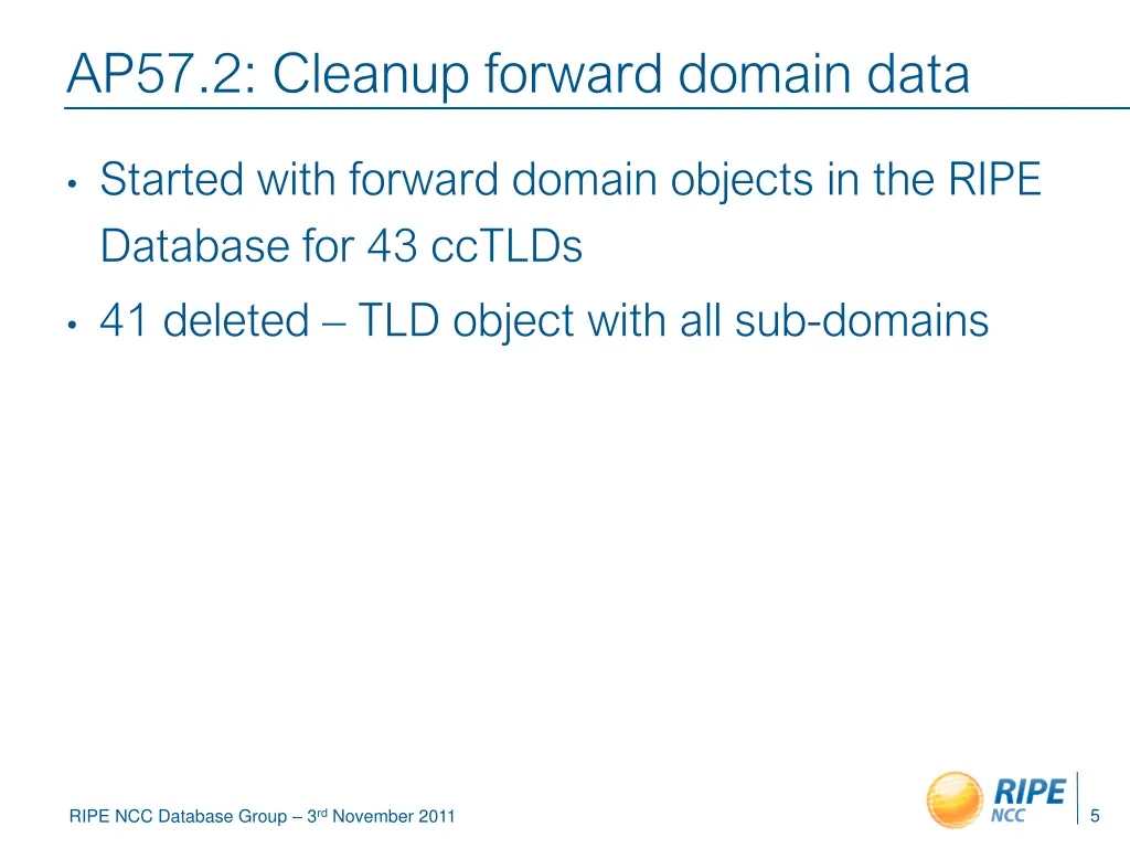 ap57 2 cleanup forward domain data