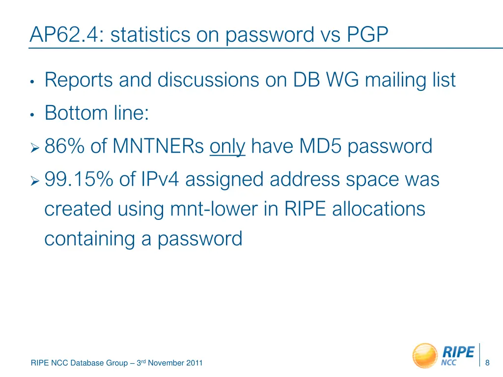ap62 4 statistics on password vs pgp