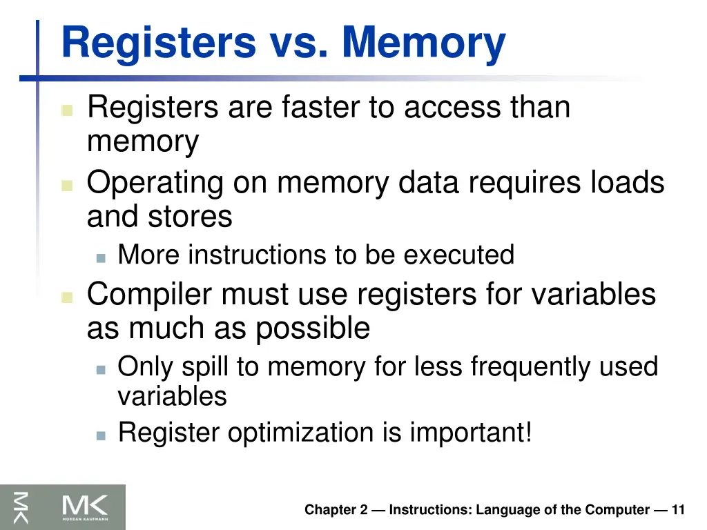 registers vs memory