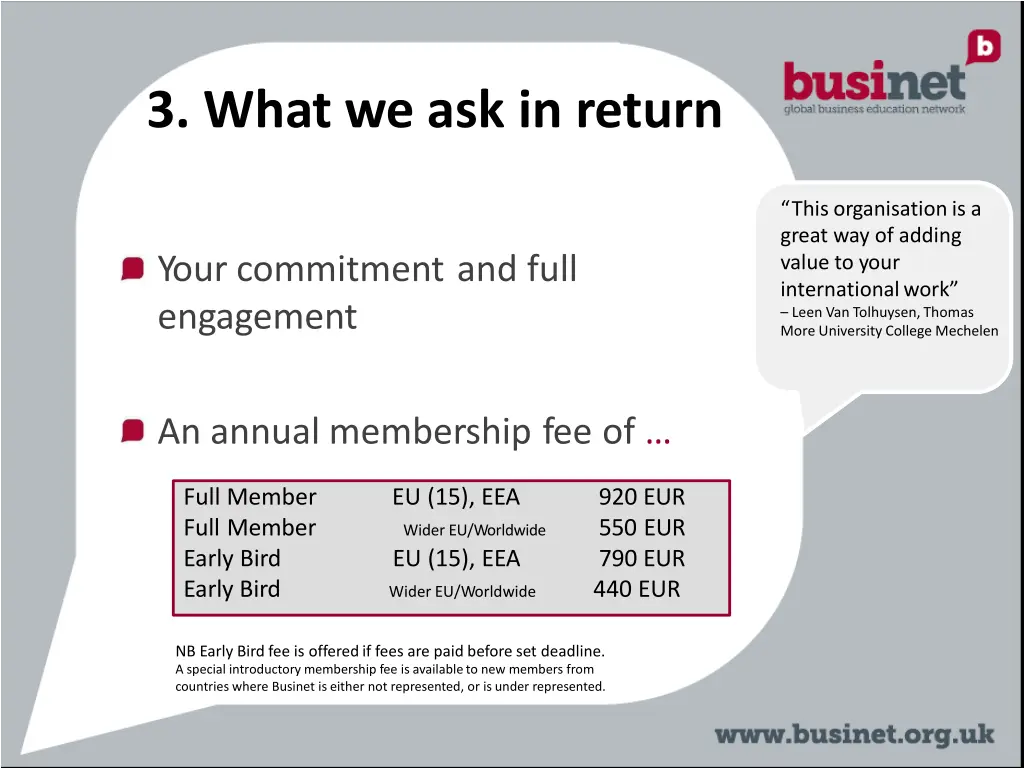 3 what we ask in return