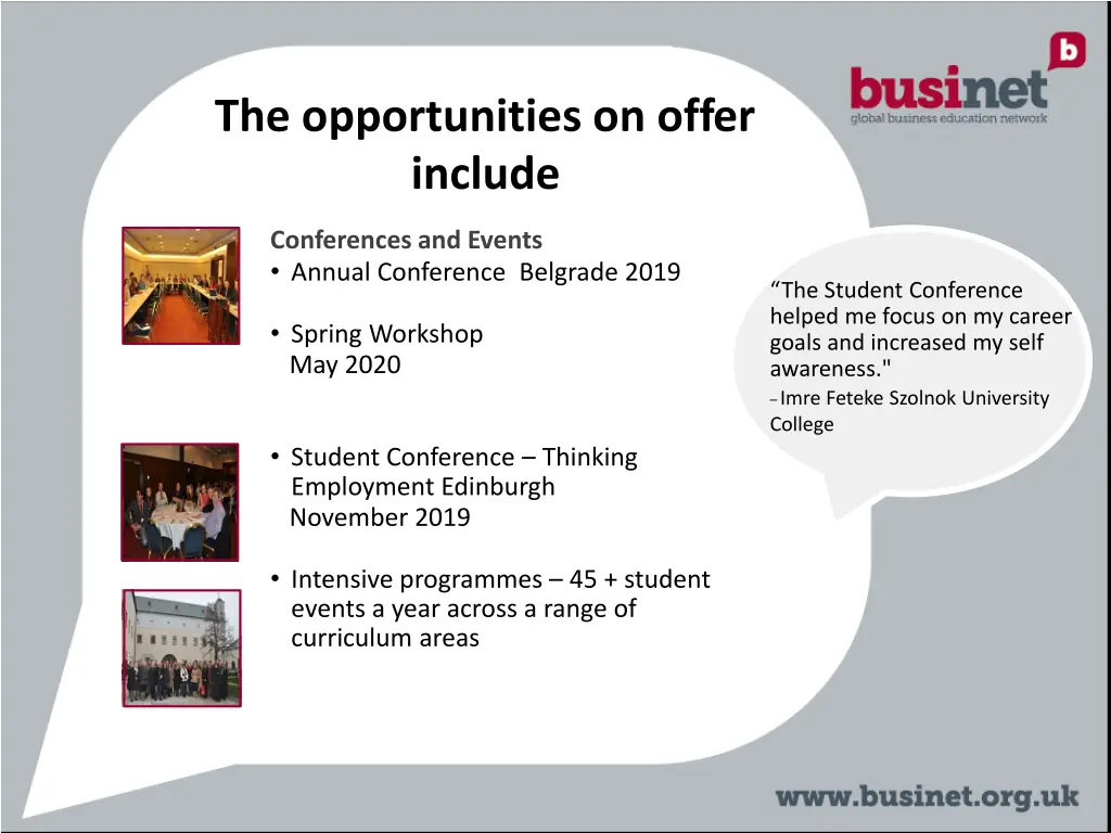 the opportunities on include
