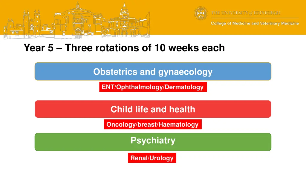 year 5 three rotations of 10 weeks each