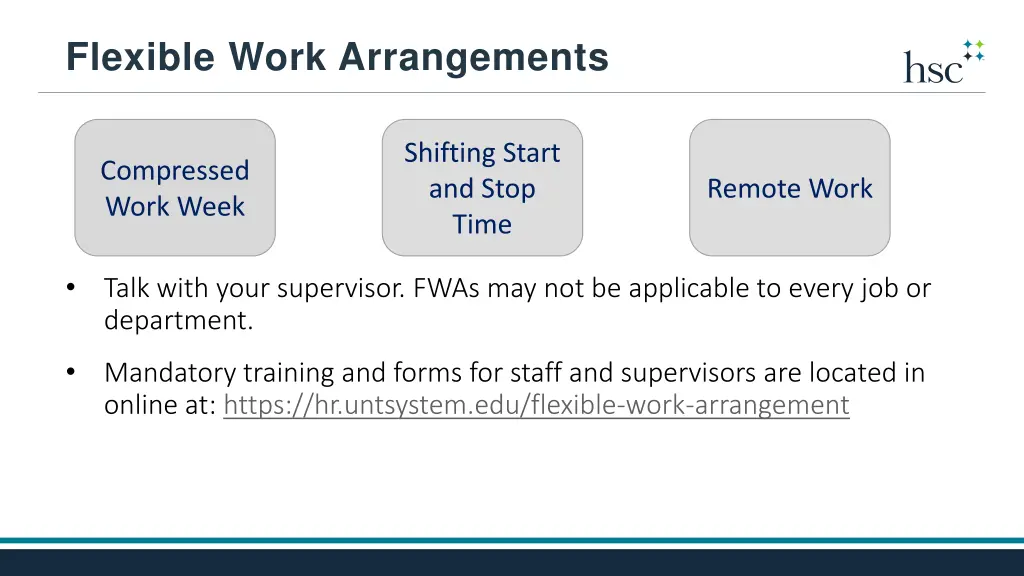 flexible work arrangements