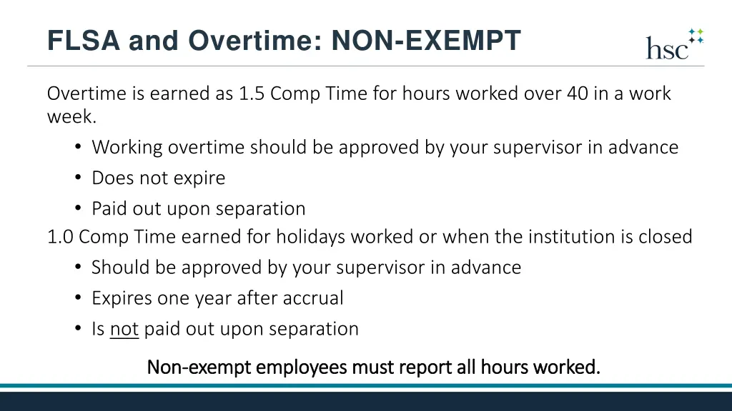 flsa and overtime non exempt