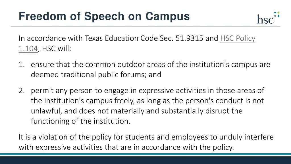 freedom of speech on campus