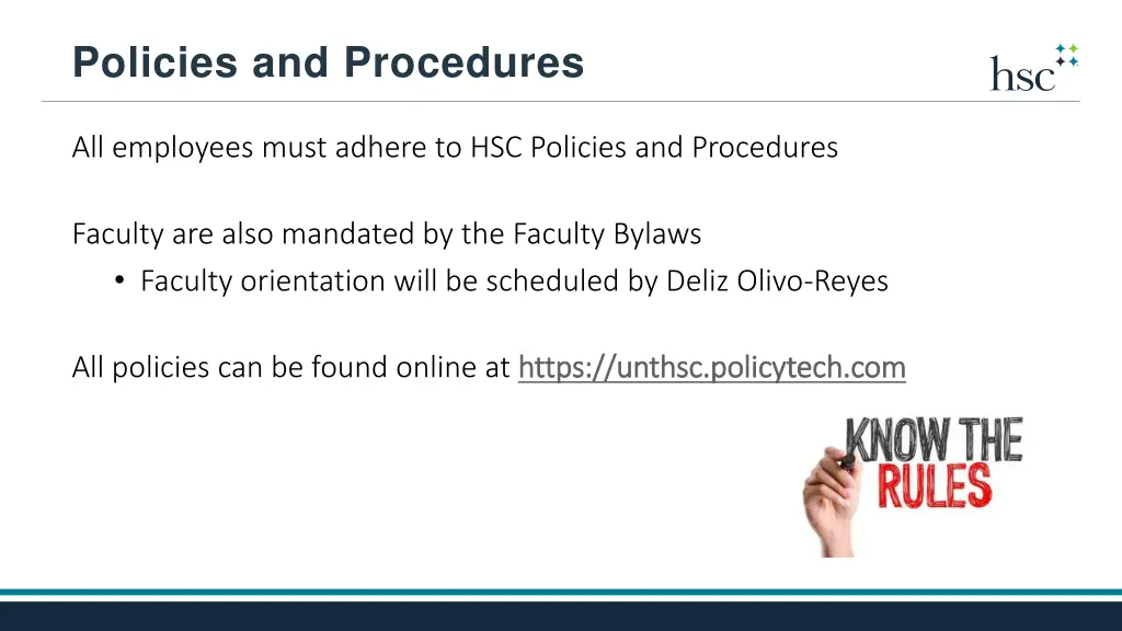 policies and procedures