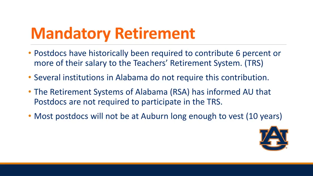 mandatory retirement
