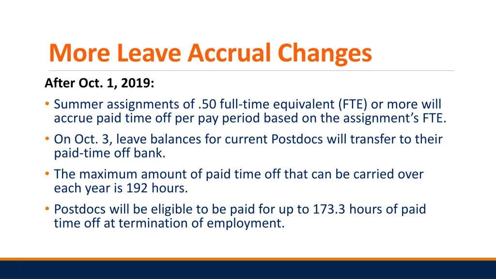 more leave accrual changes